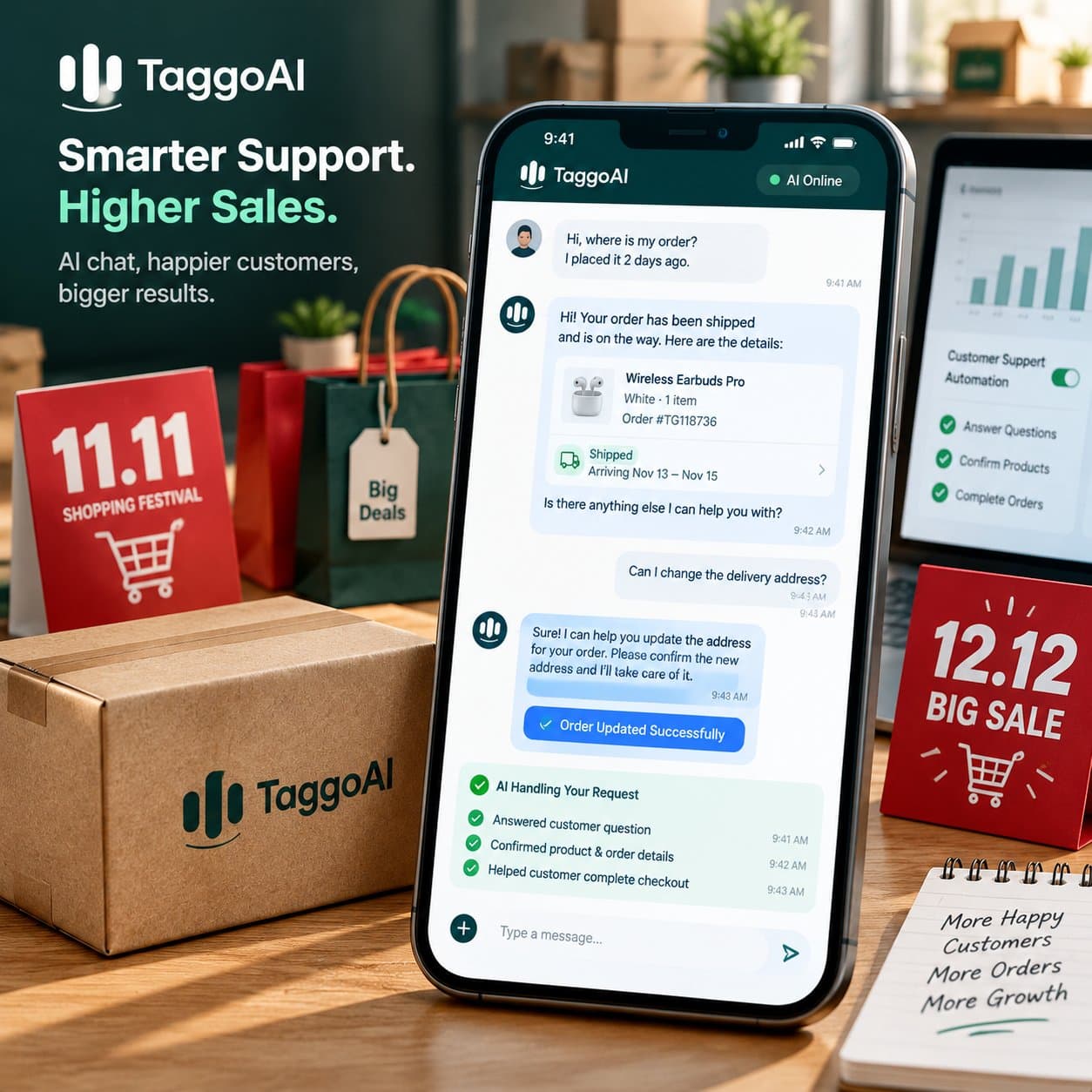Checklist 7 bước cài AI Agent chốt đơn tự động mùa sale (11.11 – 12.12)