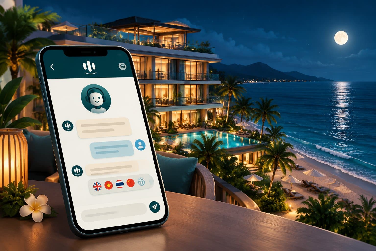 AI Agent đa ngôn ngữ cho Khách sạn & Du lịch: Tự động báo giá, giữ phòng và chăm sóc khách quốc tế 24/7